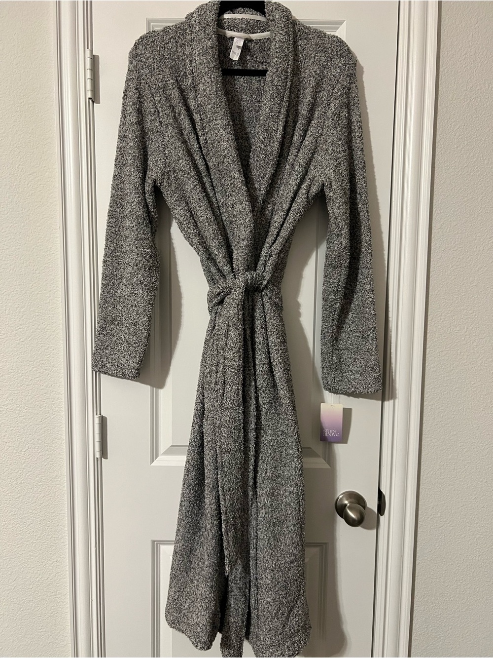 Cozy Gray Plush Women's Robe